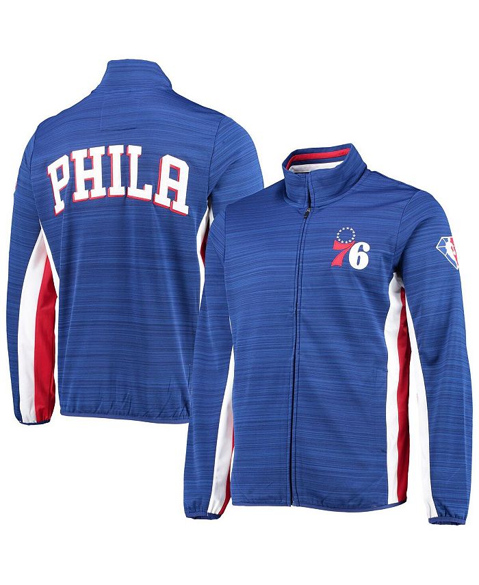 G-III Sports Mens Philadelphia 76ers Jacket, Blue, Large (Regular)