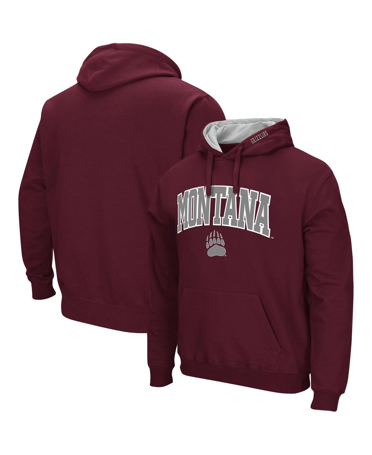 Shop Colosseum Men's Maroon Montana Grizzlies Arch And Logo Pullover Hoodie