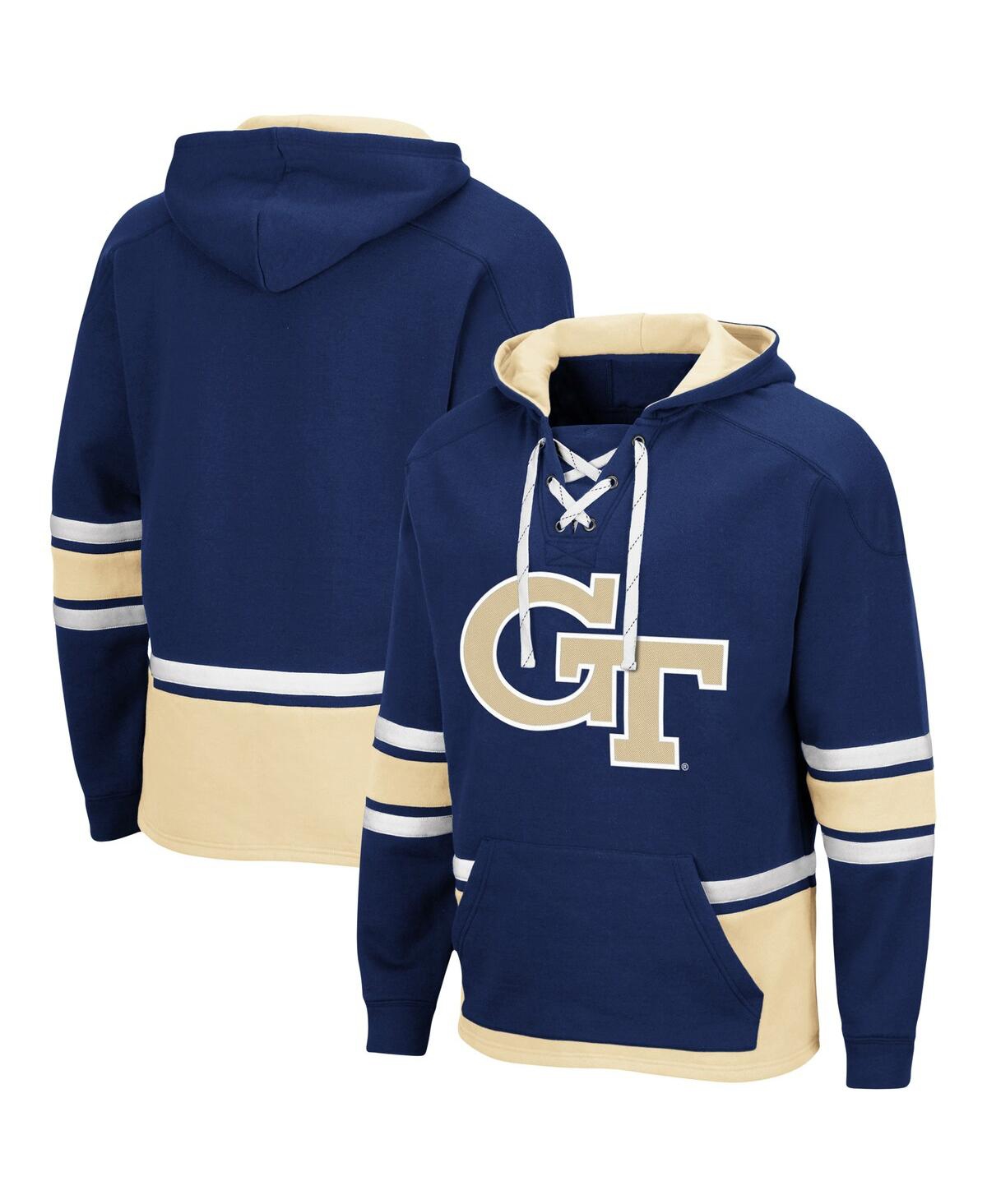 Men's Navy Ga Tech Yellow Jackets Lace Up 3.0 Pullover Hoodie - Navy