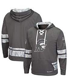 Men's Gray USC Trojans OHT Military-Inspired Appreciation Lace-Up Pullover Hoodie