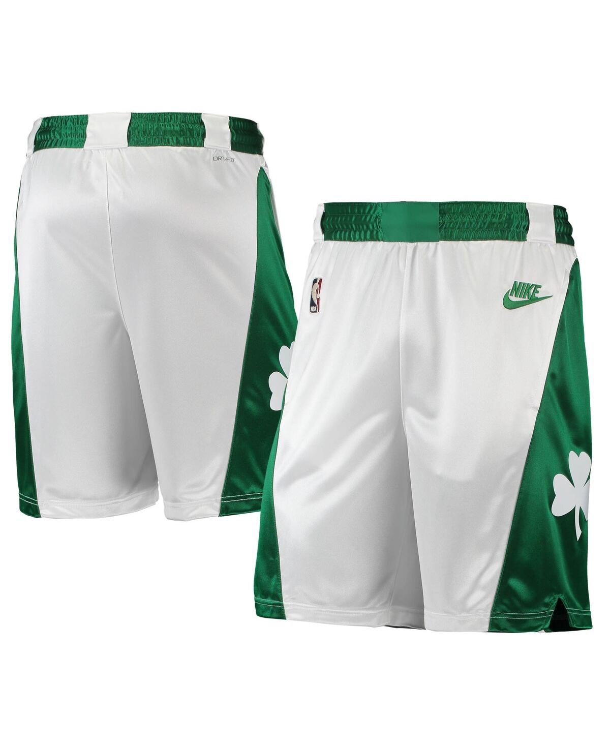Shop Nike Men's White, Kelly Green Boston Celtics 2021/22 Classic Edition Swingman Performance Shorts In White,kelly Green