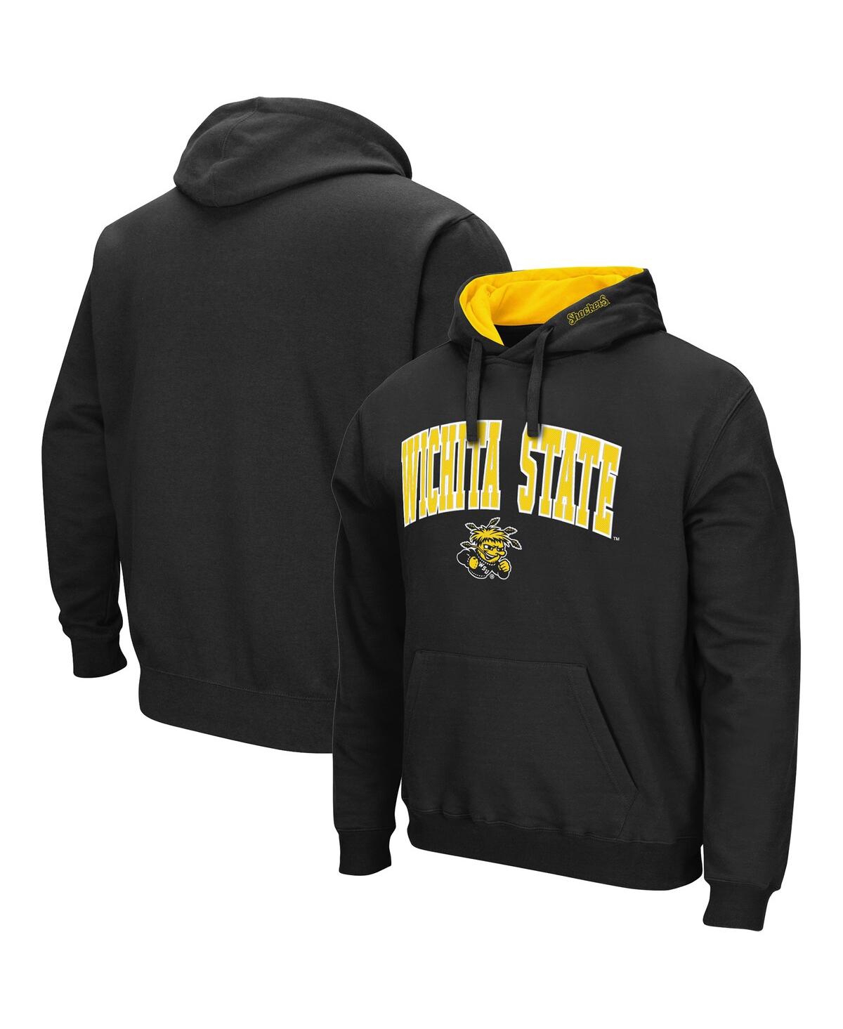 Colosseum Yellow Wichita State Shockers Arch And Logo Pullover Hoodie In Yellow