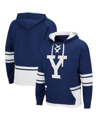 Men's Navy Yale Bulldogs Lace Up 3.0 Pullover Hoodie