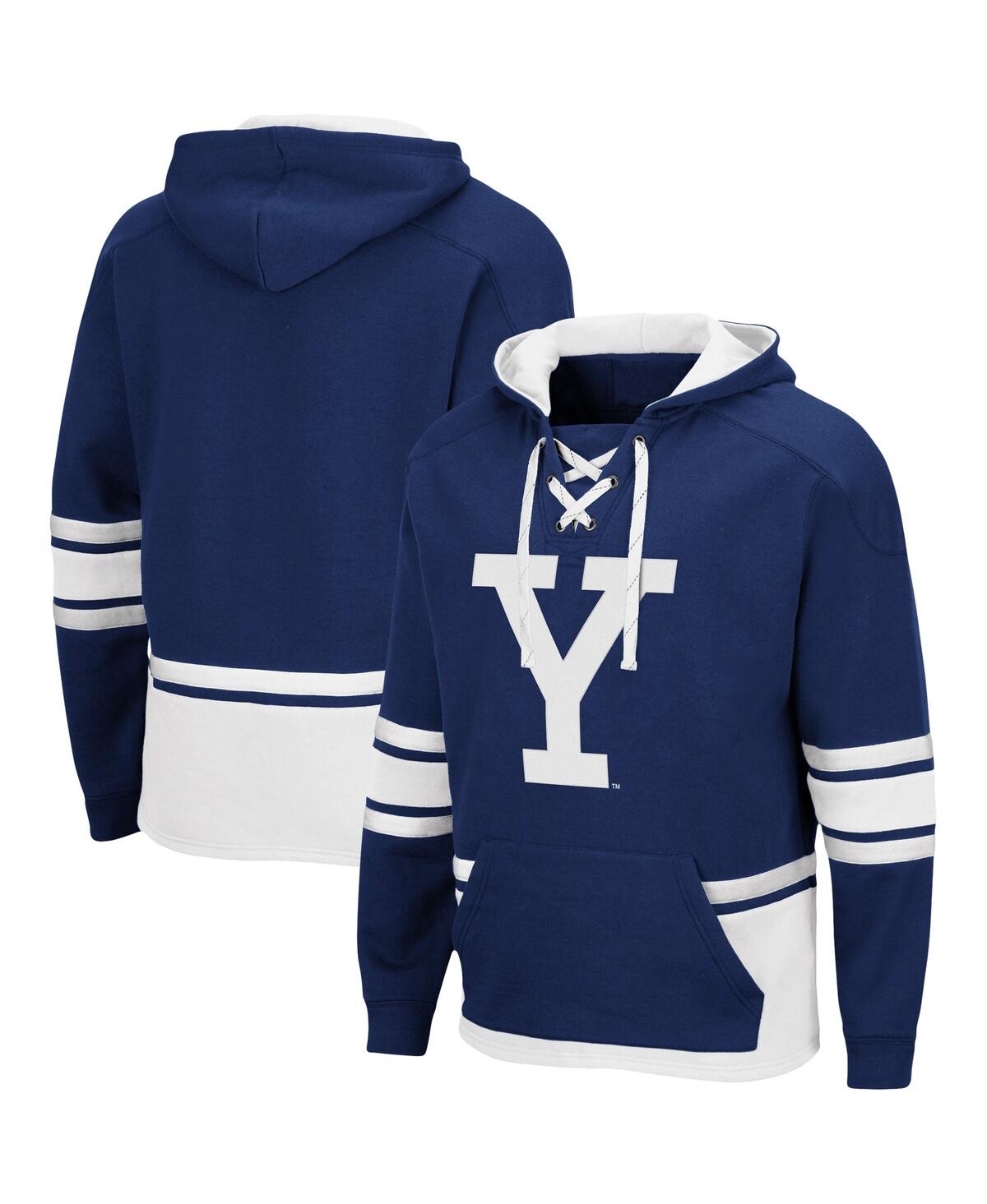 Shop Colosseum Men's Navy Yale Bulldogs Lace Up 3.0 Pullover Hoodie