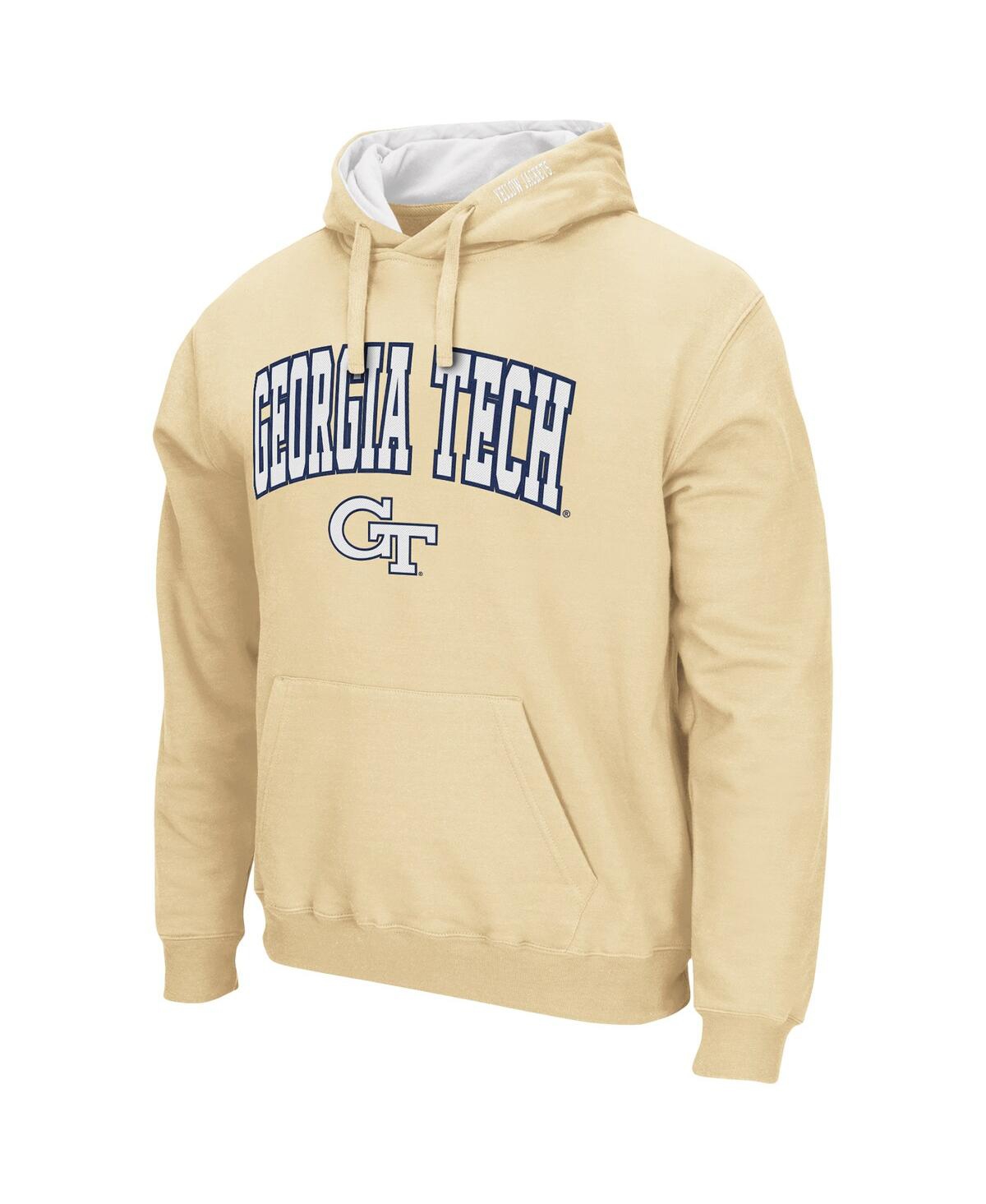 Shop Colosseum Men's Gold Georgia Tech Yellow Jackets Arch And Logo Pullover Hoodie