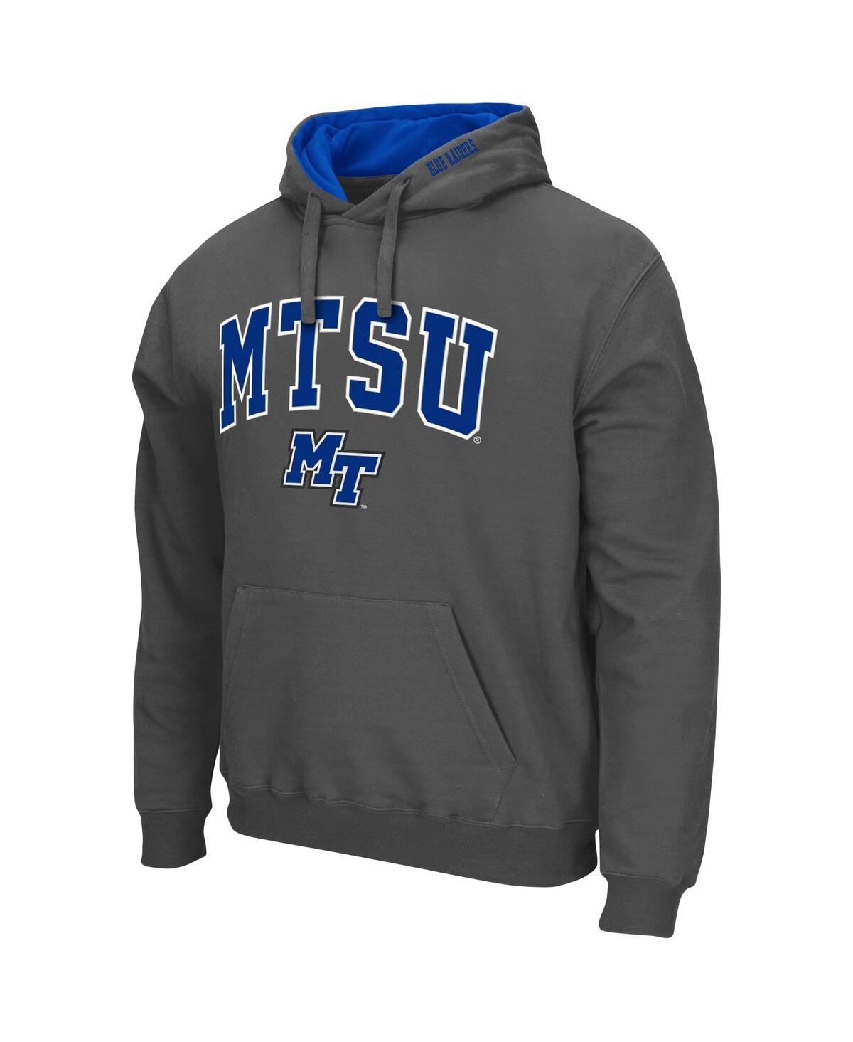 Colosseum Men's  Charcoal Mid. Tenn. St. Blue Raiders Arch And Logo Pullover Hoodie In Charcoal