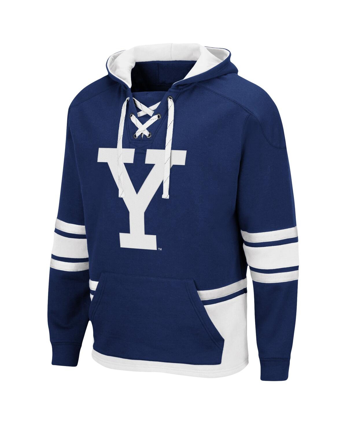 Shop Colosseum Men's Navy Yale Bulldogs Lace Up 3.0 Pullover Hoodie