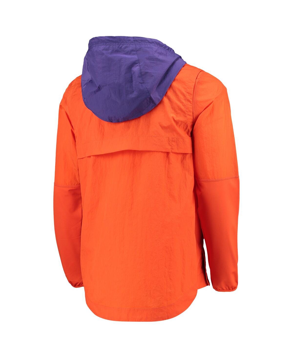 Shop Nike Men's Orange, Purple Clemson Tigers Player Quarter-zip Jacket In Orange,purple