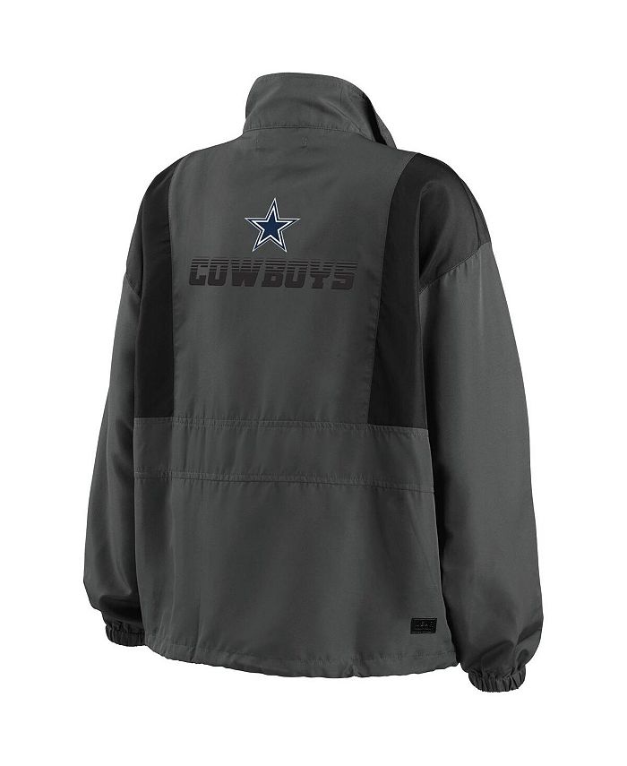 WEAR by Erin Andrews Women's Charcoal Dallas Cowboys Popover Packable  Half-Zip Jacket - Macy's