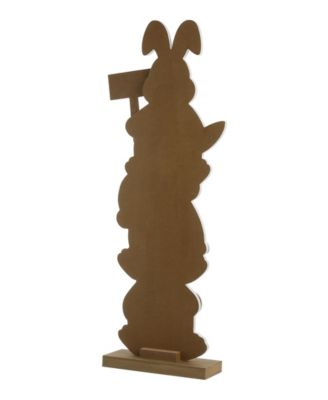Wooden Easter Stacked Bunny Porch Decor, 30.75"