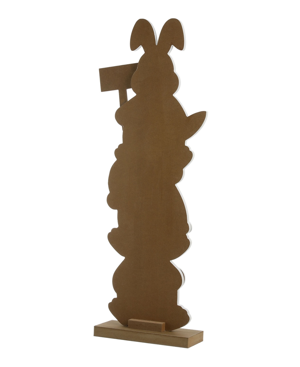 Glitzhome Wooden Easter Stacked Bunny Porch Decor, 30.75"