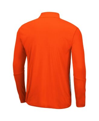 Men's Heathered Gray, Orange Oklahoma State Cowboys Prospect Quarter-Zip Jacket