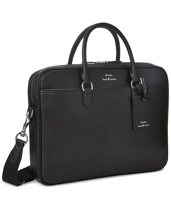 Aprender acerca 93+ imagen polo ralph lauren leather briefcase
