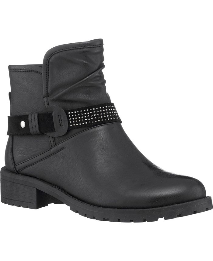 Womens discount moto booties