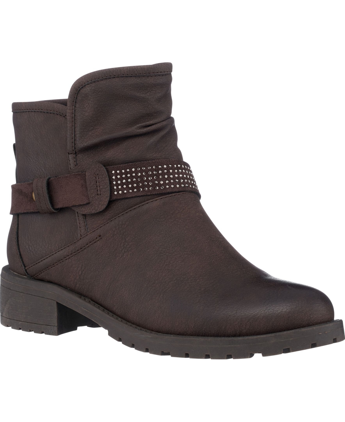 Women's Moto Ankle Booties - Brown