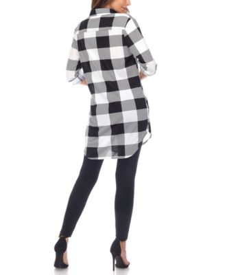 Women's Plaid Tunic Shirt