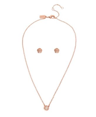 coach tea rose necklace