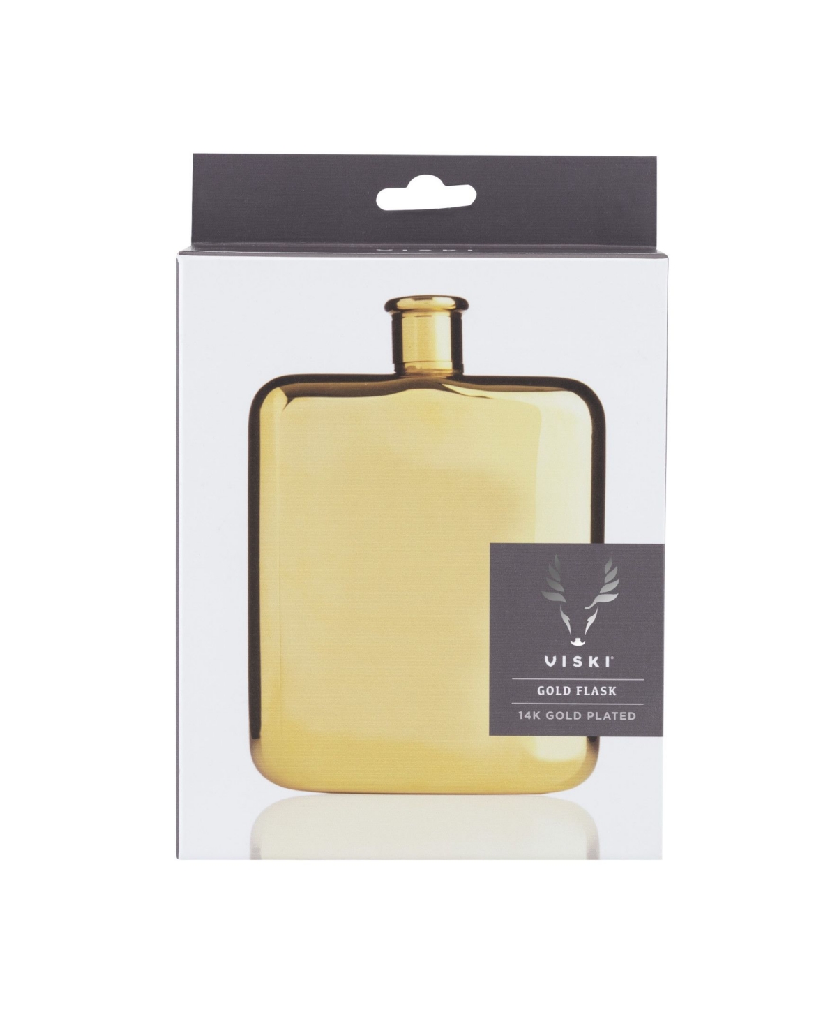 Viski Belmont 14k Gold-Plated Drinking Flask,