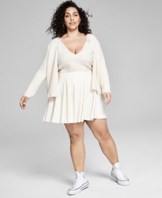 Plus size pleated white skirt best sale