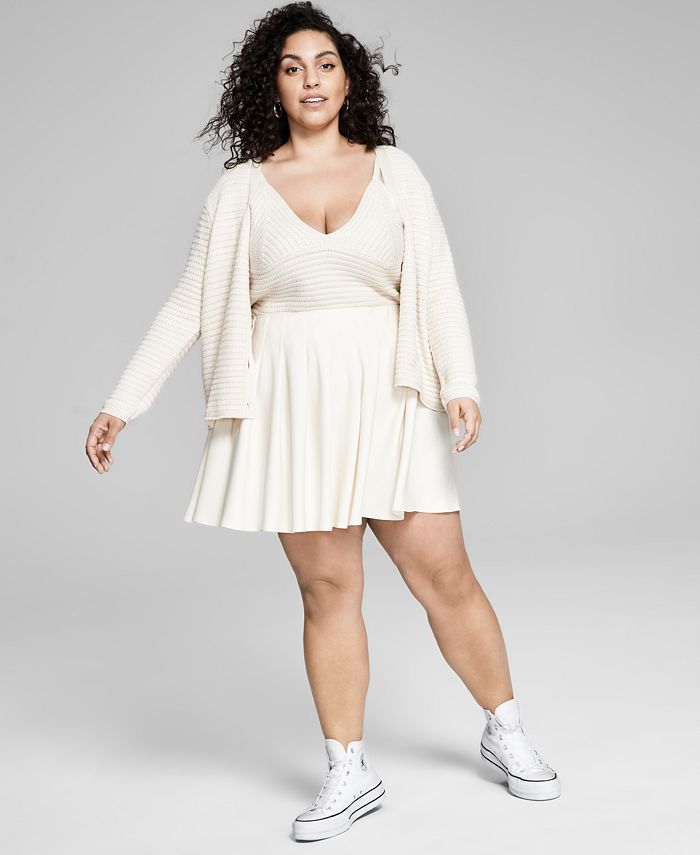 And Now This Trendy Plus Size Pleated Tennis Skirt & Reviews - Skirts - Plus  Sizes - Macy's