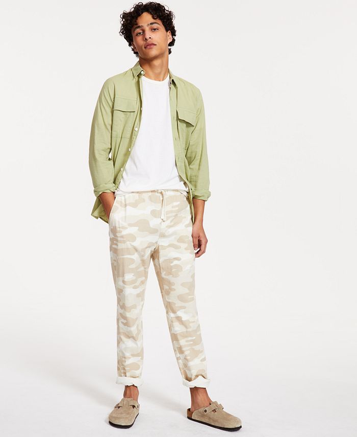 Pull on shop camo pants