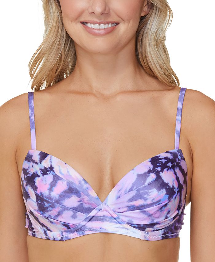 Raisins Juniors' Printed Moonshadow Underwire Bikini Top Macy's