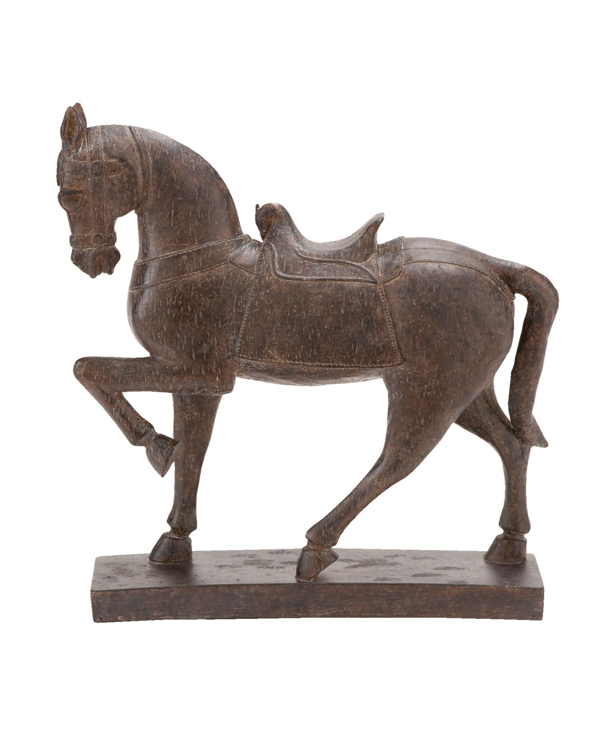 Rosemary Lane Traditional Horse Sculpture, 15" X 14" In Brown