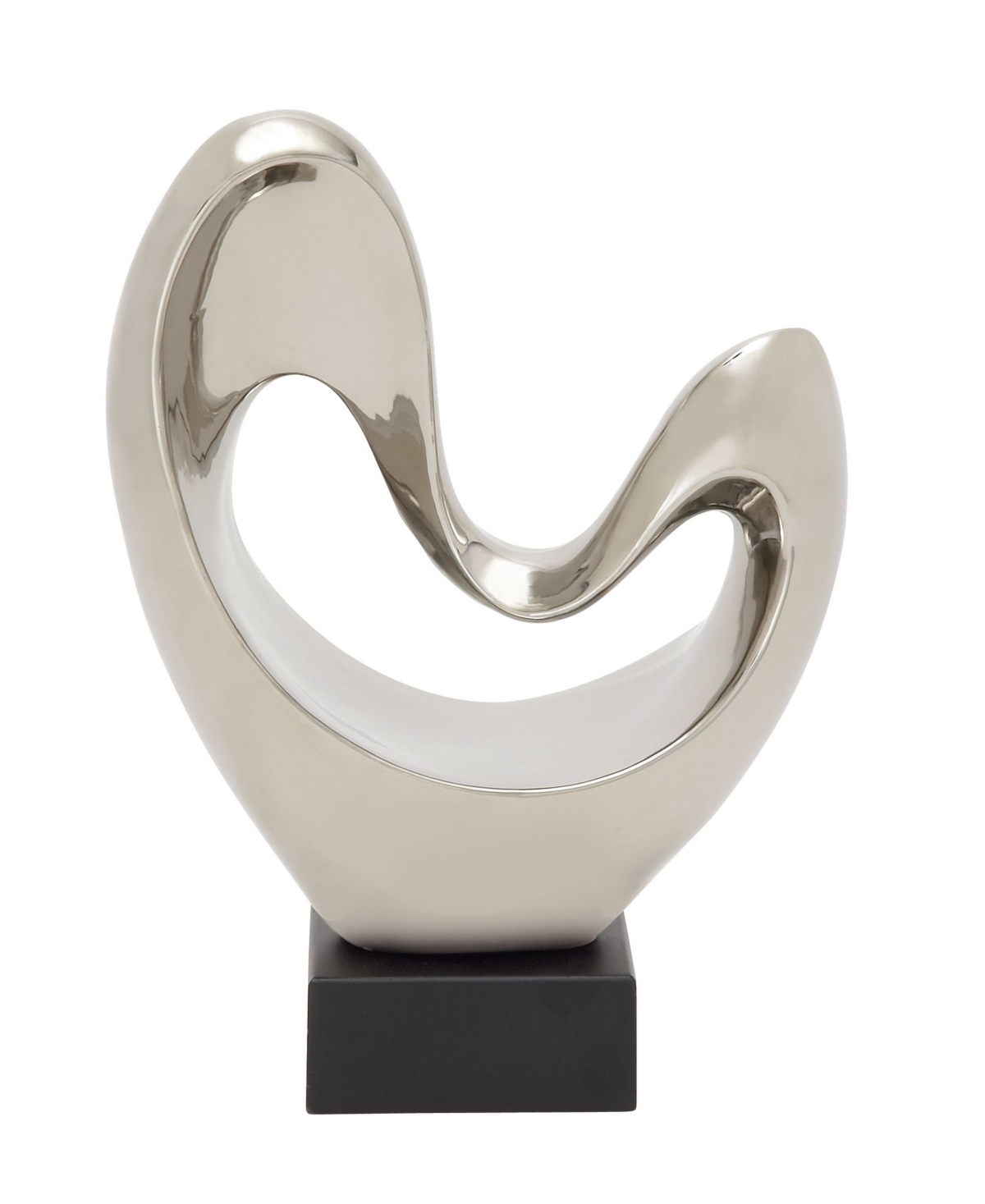 Rosemary Lane Modern Abstract Sculpture, 14" X 10" In Silver-tone
