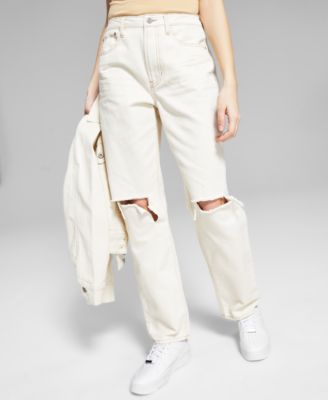Tan/Beige Distressed Jeans: Shop 