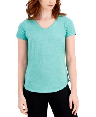 Petite Burnout V-Neck T-Shirt, Created 