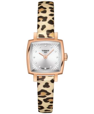 Women's Lovely Diamond 1/20 ct t.w. PVD Printed Strap Watch 20mm