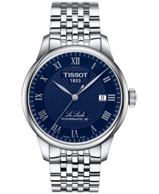 Tissot Men s Le Locle Powermatic 80 Automatic Stainless Steel Bracelet Watch 39.3mm Macy s