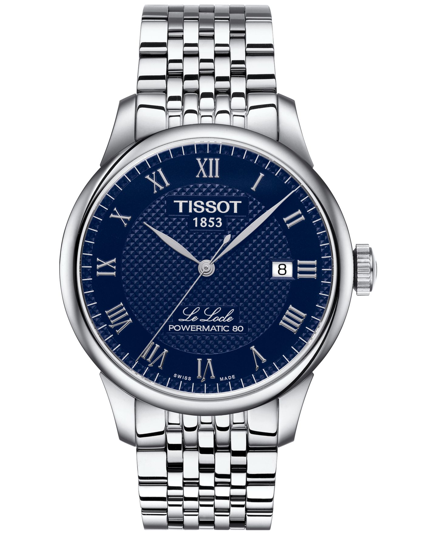 Мужские часы Tissot Le Locle Powermatic 80 Automatic Stainless Steel Bracelet Watch 39.3mm — фото 1