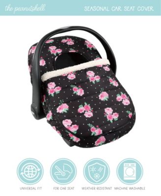 Car Seat Cover, Winter Carseat, Canopy Car Seat Cover Baby Girls, Floral Rose
