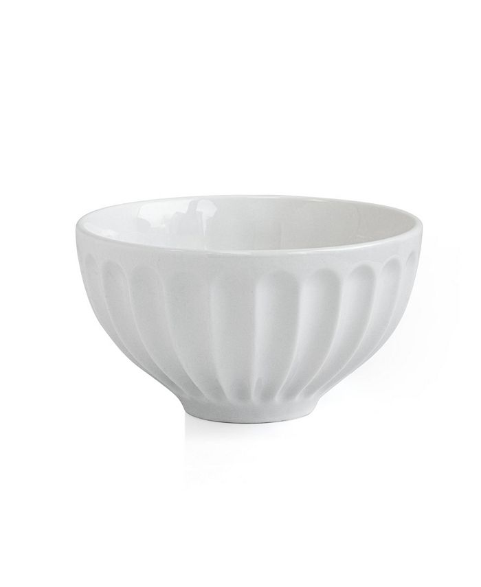 Over and Back Fern Fluted Cereal Bowl, Set of 4 Macy's