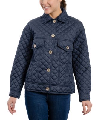 michael kors navy quilted jacket