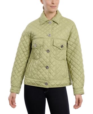 michael kors green quilted jacket