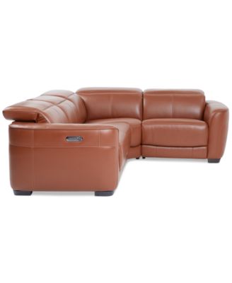 Lexanna 4-Pc. Leather Sectional with 2 Power Motion Recliners, Created for Macy's
