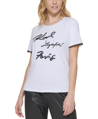 Karl Lagerfeld Paris - Lace Trim KLP T-Shirt