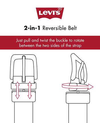 Levi's Leather Reversible Casual Men's Belt - Black/Brown
