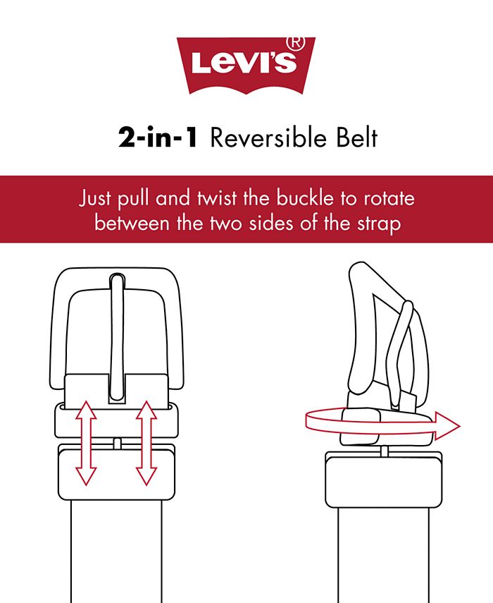 Levi's - Men's Embossed Reversible Belt