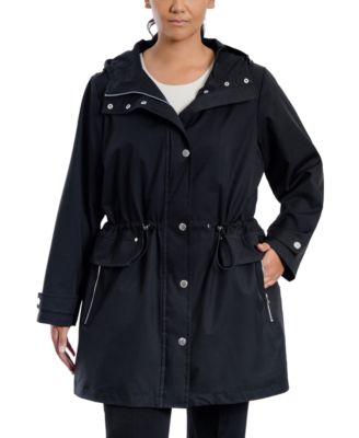plus size hooded anorak jacket