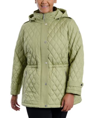 macys womens green coats