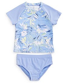 Toddler & Little Girls Hibiscus Rash Guard, Created for Macy's 