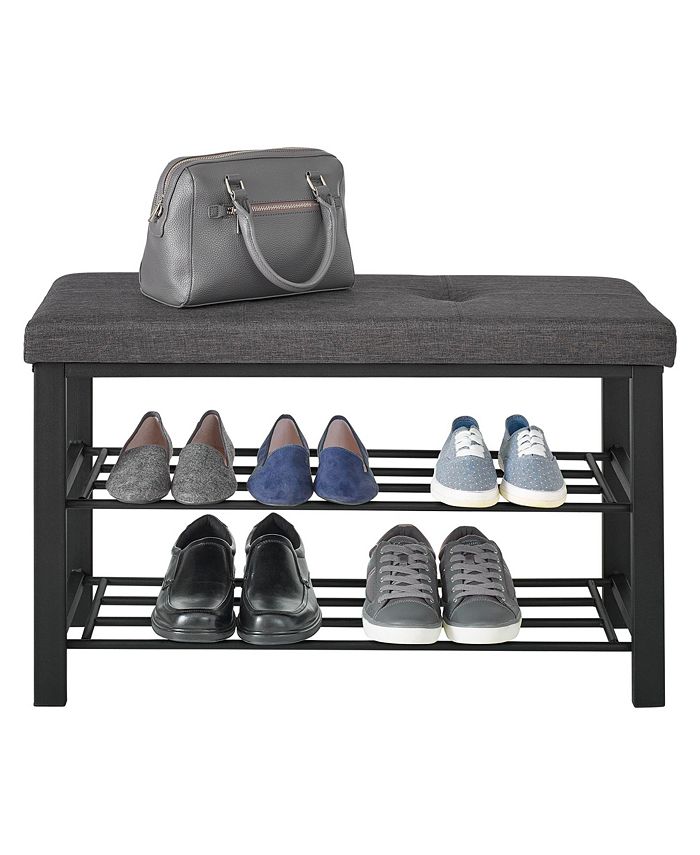 Neatfreak Fabric Upholstered Shoe Storage Bench Macy's