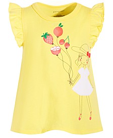 Baby Girls Citrus Girl Flutter Sleeve T-Shirt, Created for Macy's