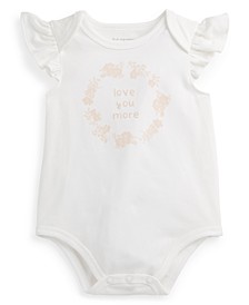 Baby Girls Love You More Flutter Sleeve Bodysuit, Created for Macy's