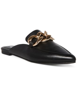 macys womens black mules