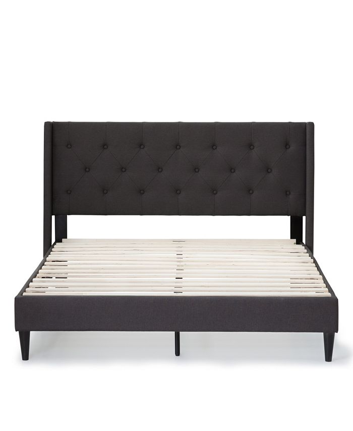 Dream Collection Upholstered Wingback Diamond Tufted Platform Bed Macy's
