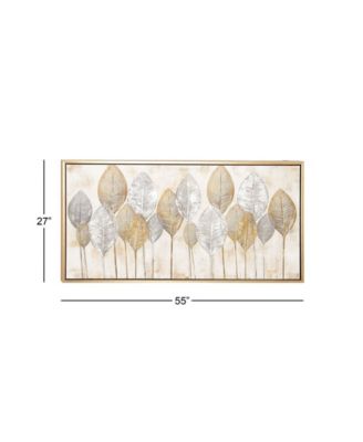 by Cosmopolitan Brown Contemporary Canvas Wall Art, 27 x 55